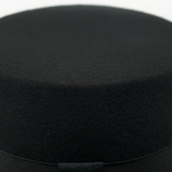 Gypsy Bohemian Black Wool Boater Hat - Picture 10 of 10